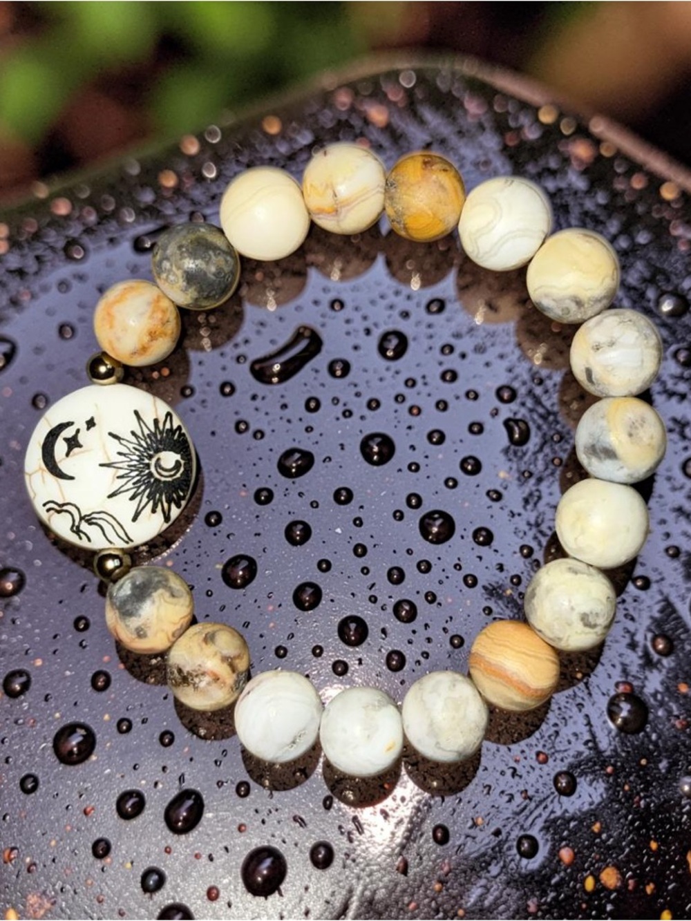 🛑 3 for $11  10mm Matte Crazy Lace Agate Bracelet